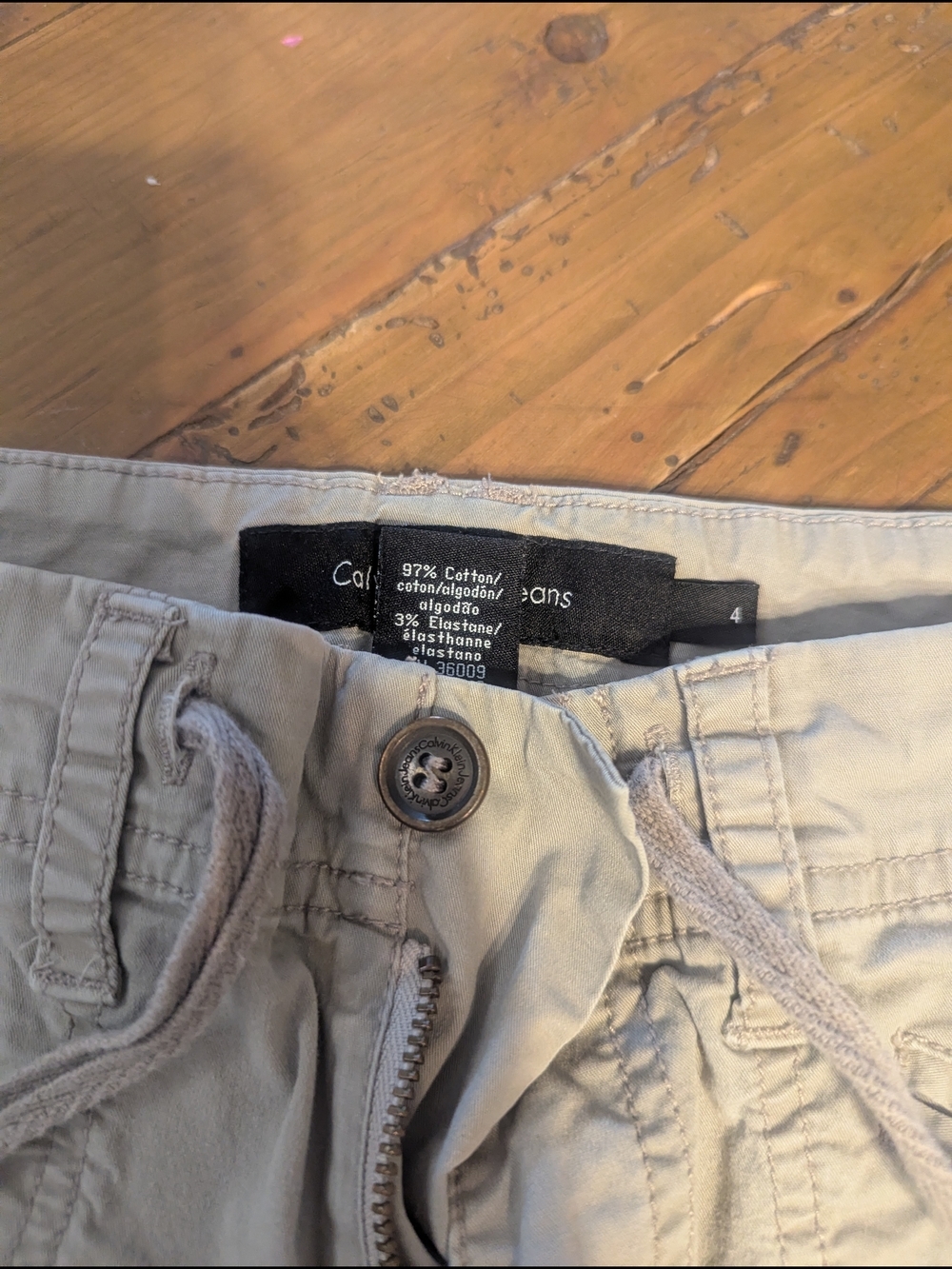Calvin Klein Light Beige Cargo Capris